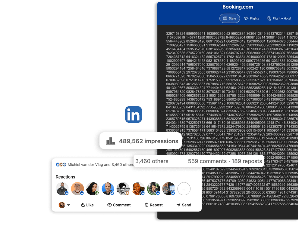 Booking.com viral LinkedIn post